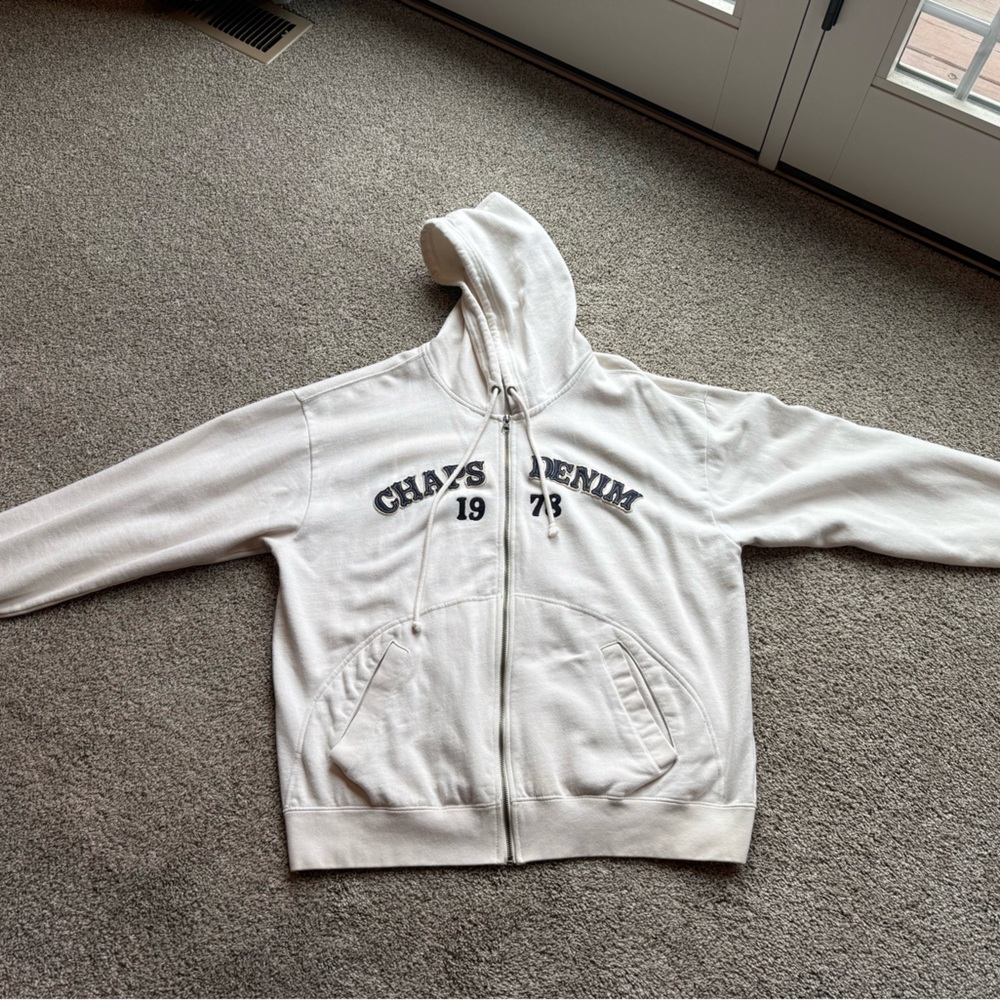 Chaps White Hoodie with Graphic Text